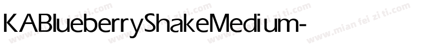 KABlueberryShake Medium字体转换